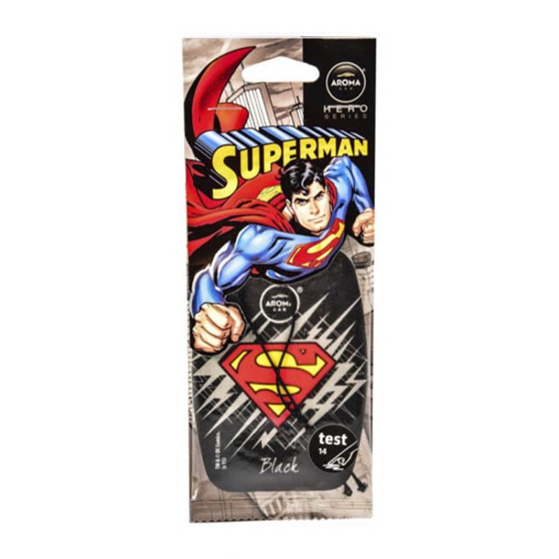 Ароматизатор Aroma Car Superman Черный картонная подвеска (077284)