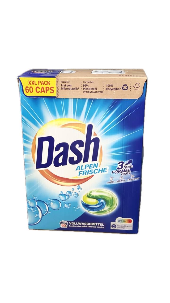 Капсули для прання Dash Alpen Frische універсальні 60 шт. (777933)