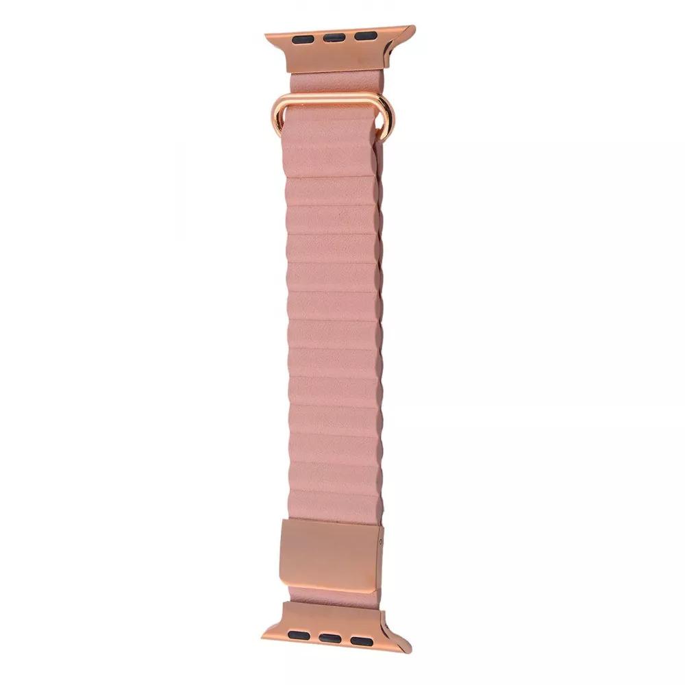 Ремешок Color Leather для смарт-часов PRC Apple Watch 42/44/45/49 мм Pink Sand (13925548)