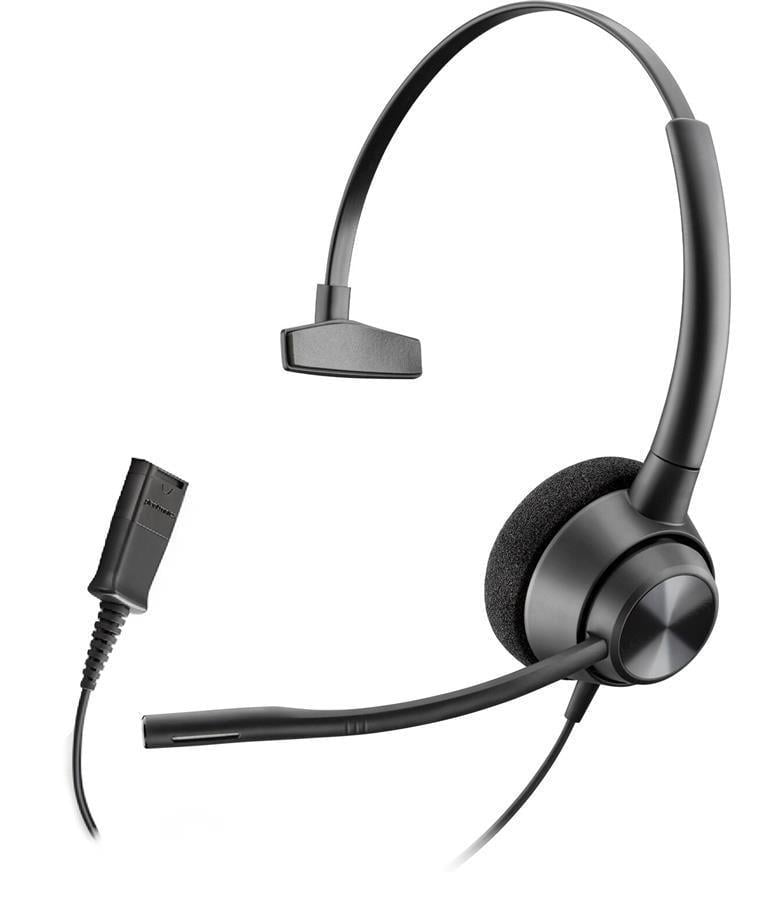 Гарнитура Poly On-ear EncorePro 310 моно компьютерная проводная QD 0,762 м Черный (619135)