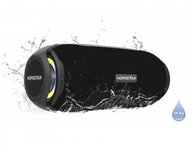 Колонка портативная Hopestar H48 Bluetooth MP3/FM/AUX/Mic/LED стерео 10 Вт Черный (11189417) - фото 5