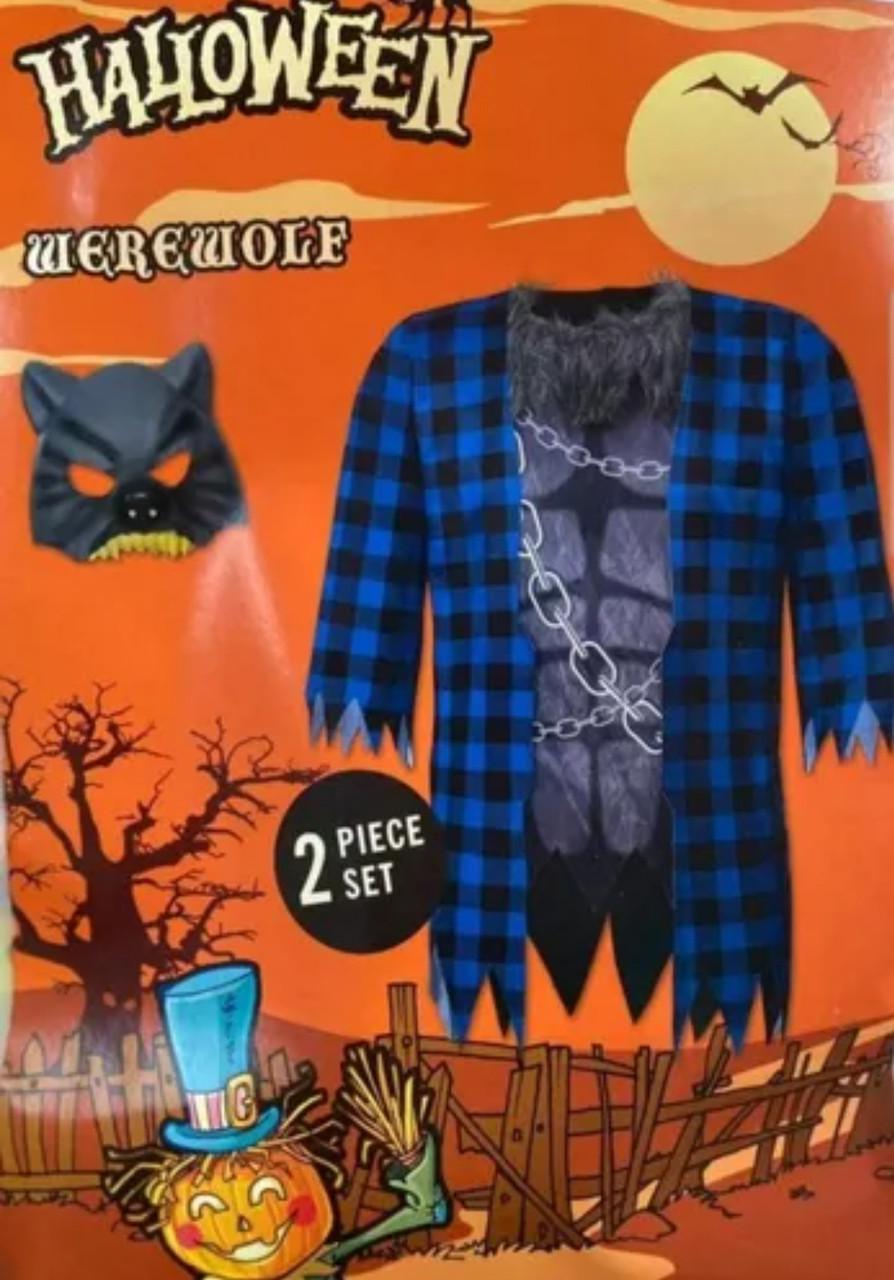 Карнавальний костюм дитячий Перевертня на хелловін для дітей 7-10 років 122-140 М Синій (L0163) - фото 3