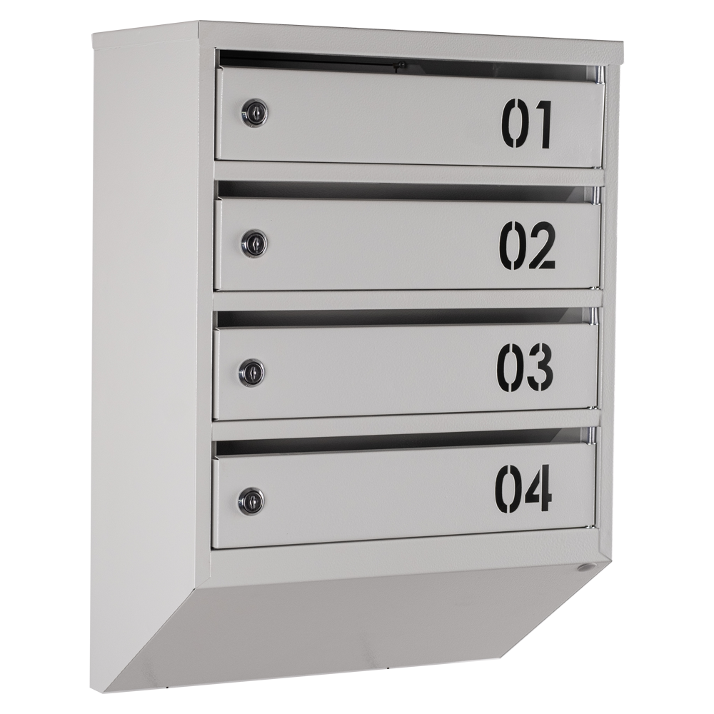 Почтовый ящик Галиндустрия ЯП04В на 4 секции 550х390х200 мм Серый (21005340)