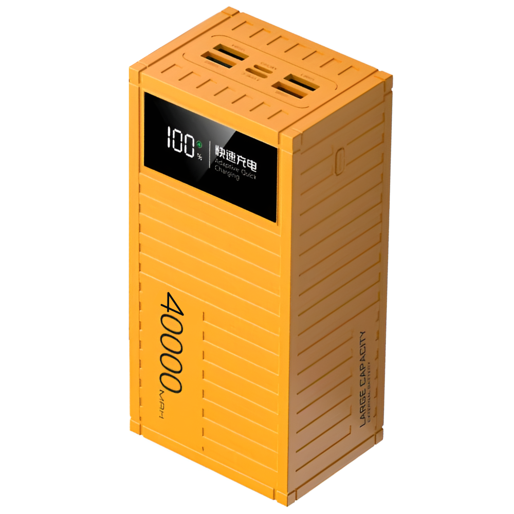 Повербанк Andowl Q-CD4000 40000 mAh быстрая зарядка QC3.0 PD30W Желтый (b1bbe422) - фото 1 Повербанк Andowl Q-CD4000 40000 mAh быстрая зарядка QC3.0 PD30W Желтый (b1bbe422) - фото 1