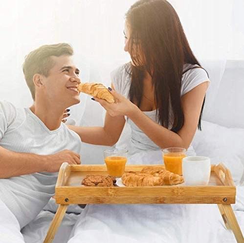 Стол раскладной для завтрака бамбуковый 73х31х21 см (25052) - фото 8