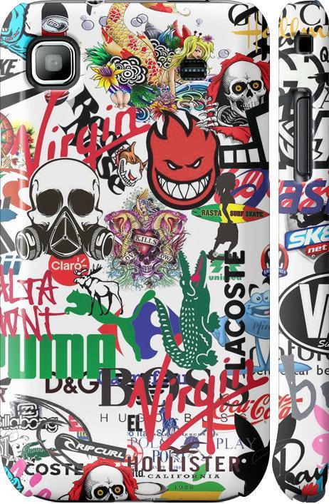 Чехол на Samsung Galaxy S i9000 Many different logos (4022m-77-42517)
