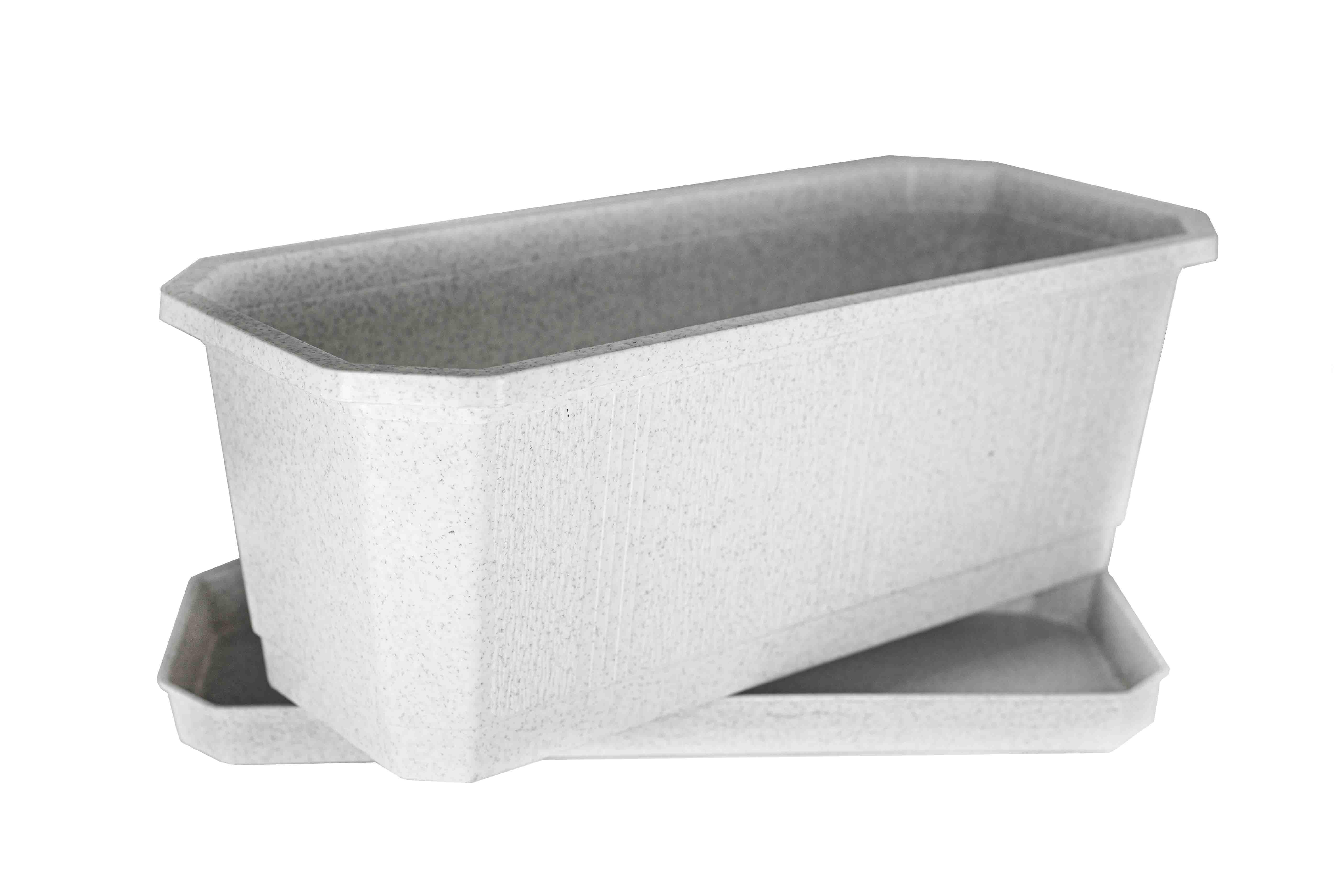 Ящик балконный 40 см Белый мрамор - фото 3