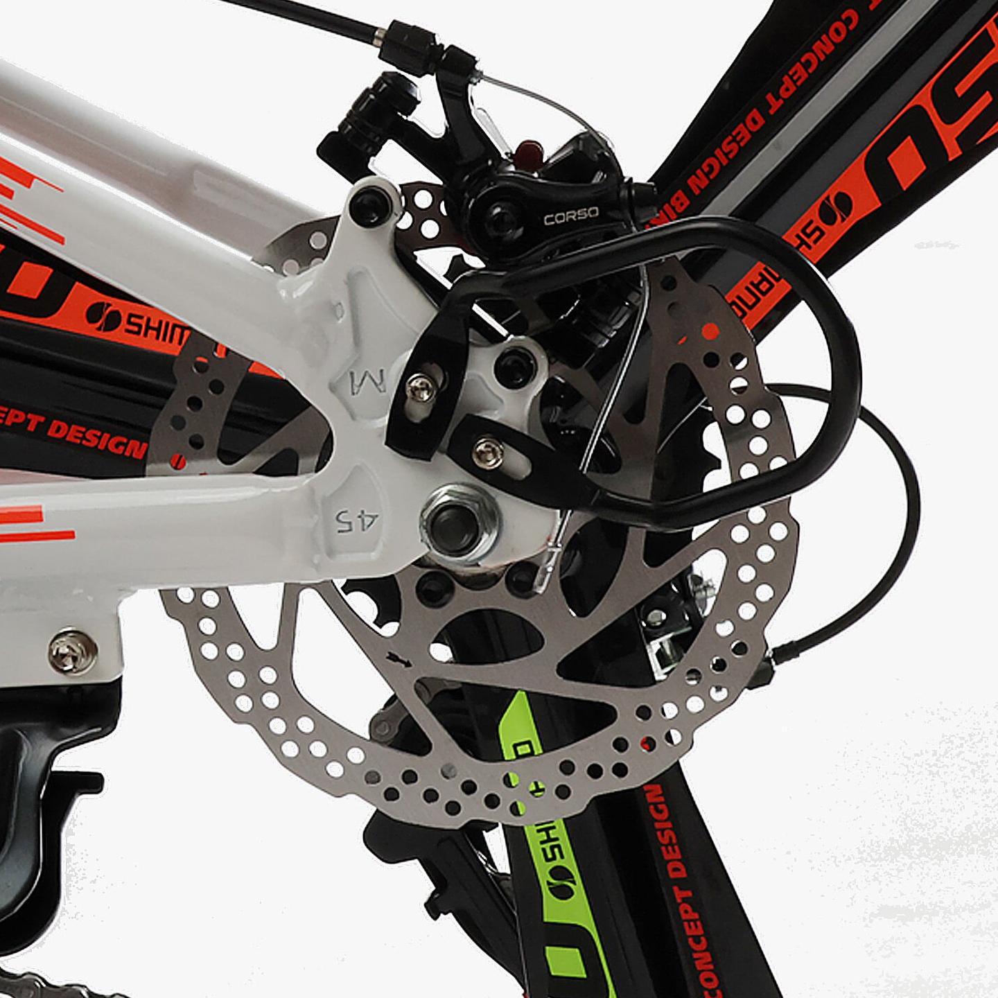 Велосипед горный подростковый алюминиевый Corso Evolution 24" литые диски рама 11" Белый - фото 5 Велосипед горный подростковый алюминиевый Corso Evolution 24" литые диски рама 11" Белый - фото 5