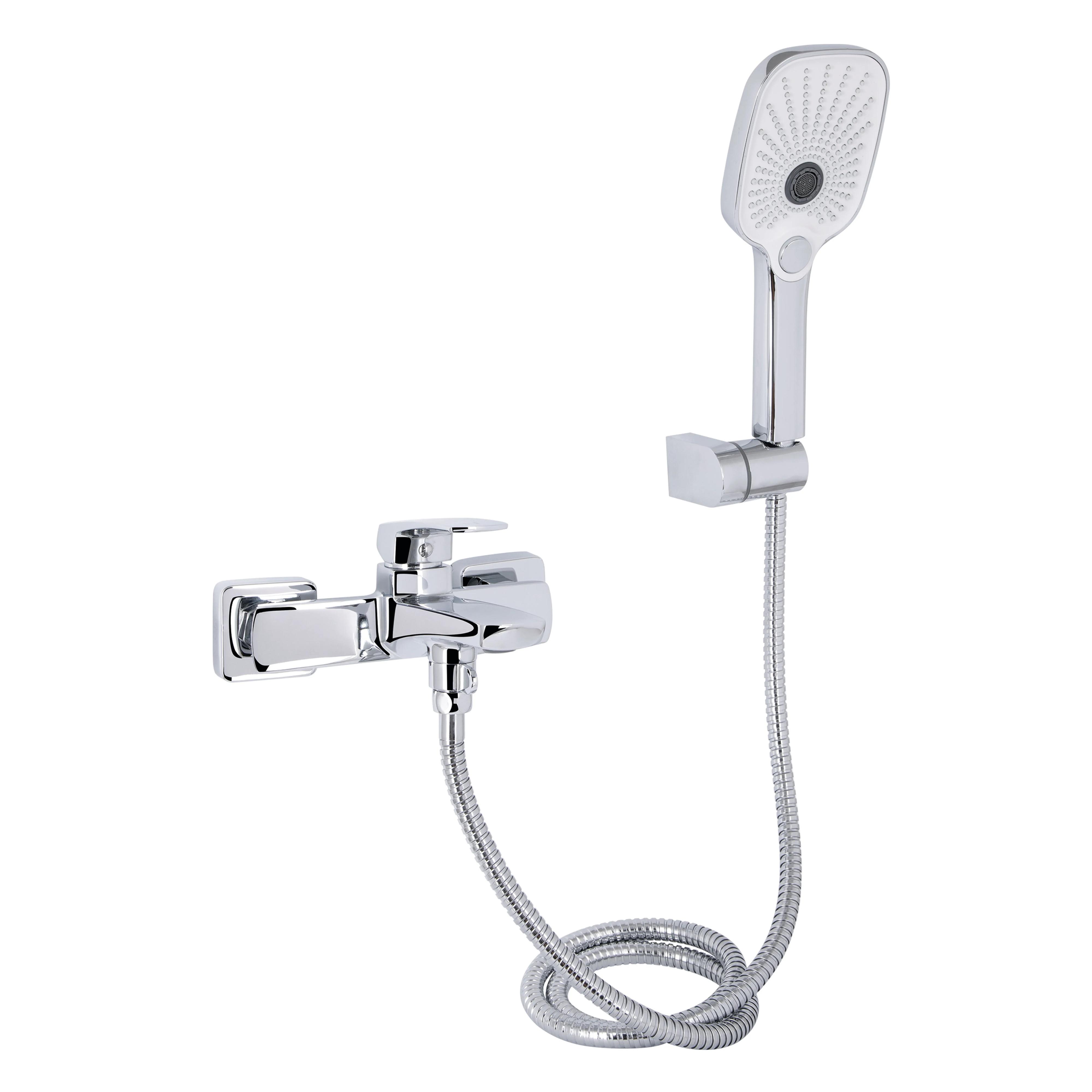 Змішувач для ванни Qtap Tern з душовим гарнітуром Chrome (QTTER259CRM47586)