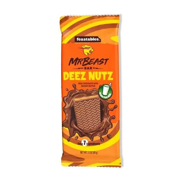 Шоколад Feastables MrBeast Deez Nutz Peanut Butter Milk Chocolate Bar 60 г (1921259067)