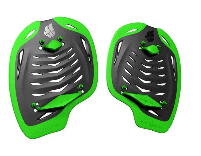 Лопатки для плавання Mad Wave PADDLES FUSION M0748 01 0 00w гребні PP TPE силікон Чорний/Зелений (M0748 01 0 00w)