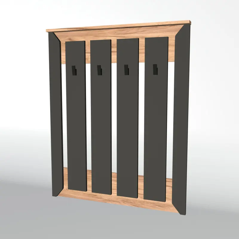 Вішалка настінна Еверест Нордік Графіт/Дуб крафт золотий (26826411) Вішалка настінна Еверест Нордік Графіт/Дуб крафт золотий (26826411)