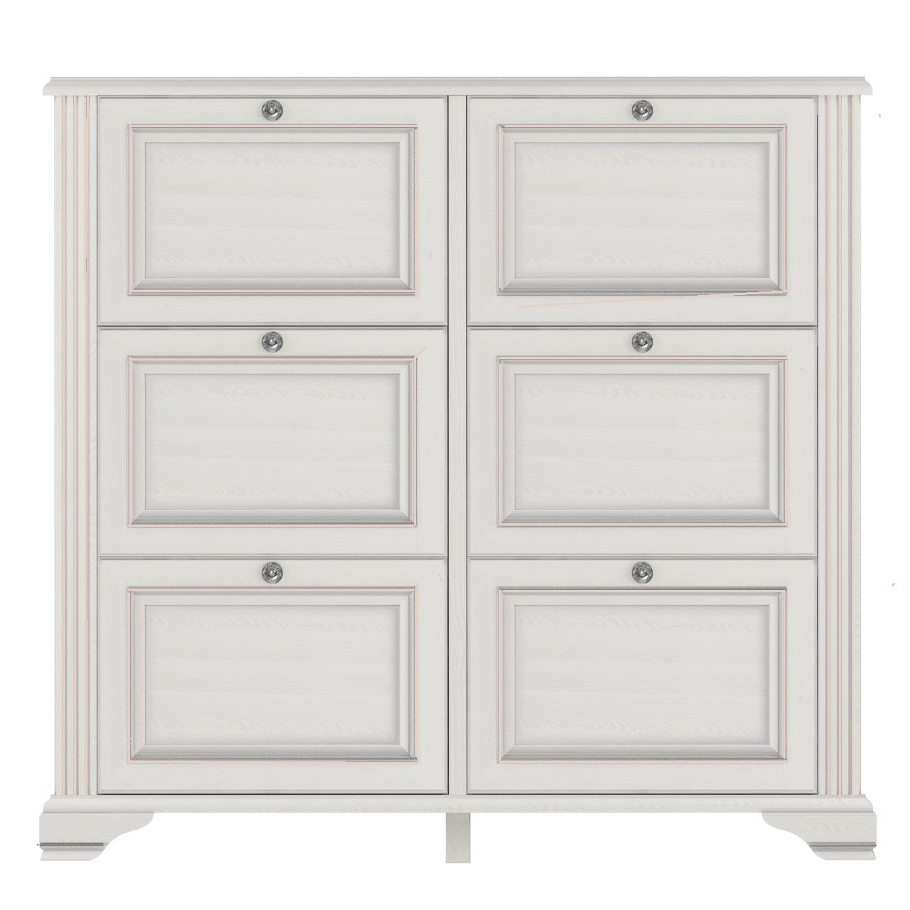 Тумба для обуви 6D Gerbor Вайт ДСП/МДФ Сосна золотая Тумба для обуви 6D Gerbor Вайт ДСП/МДФ Сосна золотая