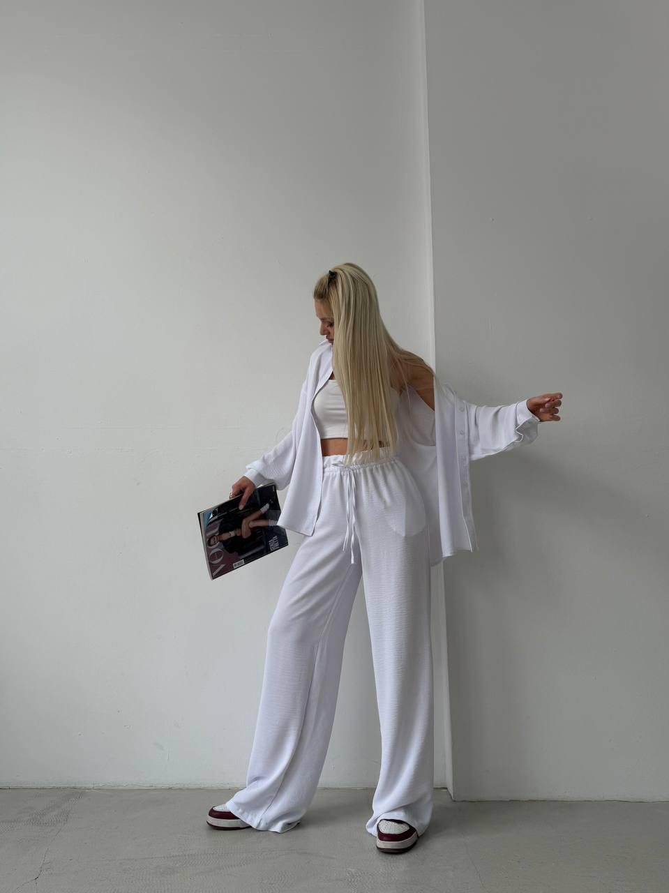 Костюм женский креп L Белый (С1499-5508/Н) - фото 2 Костюм женский креп L Белый (С1499-5508/Н) - фото 2