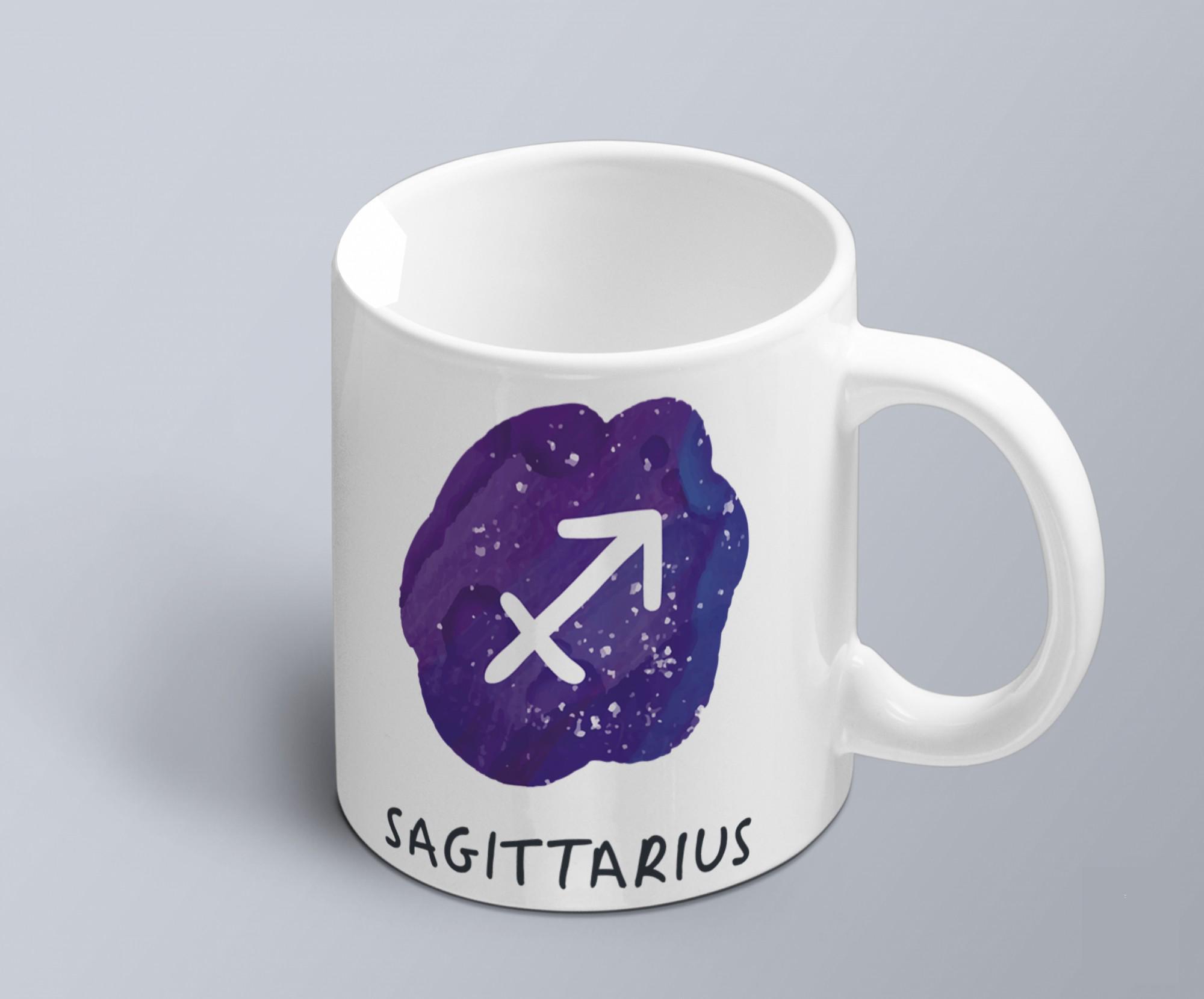 Чашка с принтом знак зодиака Стрелец с характеристикой (02010104057) Чашка с принтом знак зодиака Стрелец с характеристикой (02010104057)