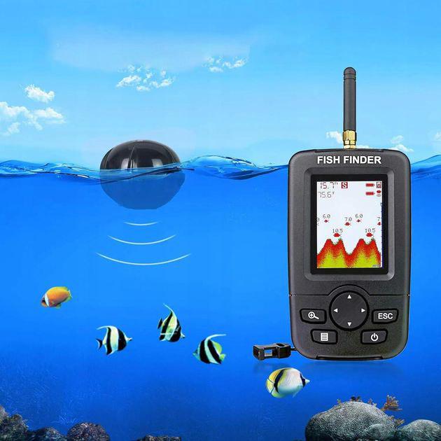 Эхолот Lucky Fish Finder XJ-01 для рыбалки с цветным ЖК-дисплеем - фото 5