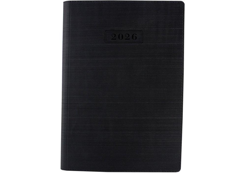 Щоденник датований 2026 Optima Stripe A5 352 стор. Чорний (O25285-01)