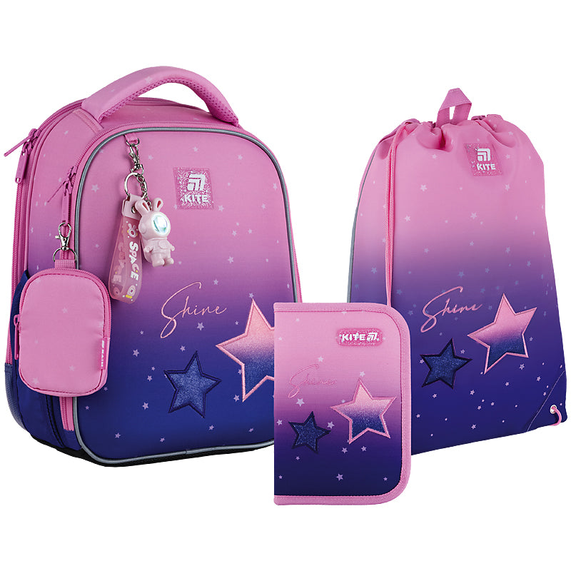Школьный набор KITE Education Sparkling SET_K25-555S-9 рюкзак/пенал/сумка (4063276262622)