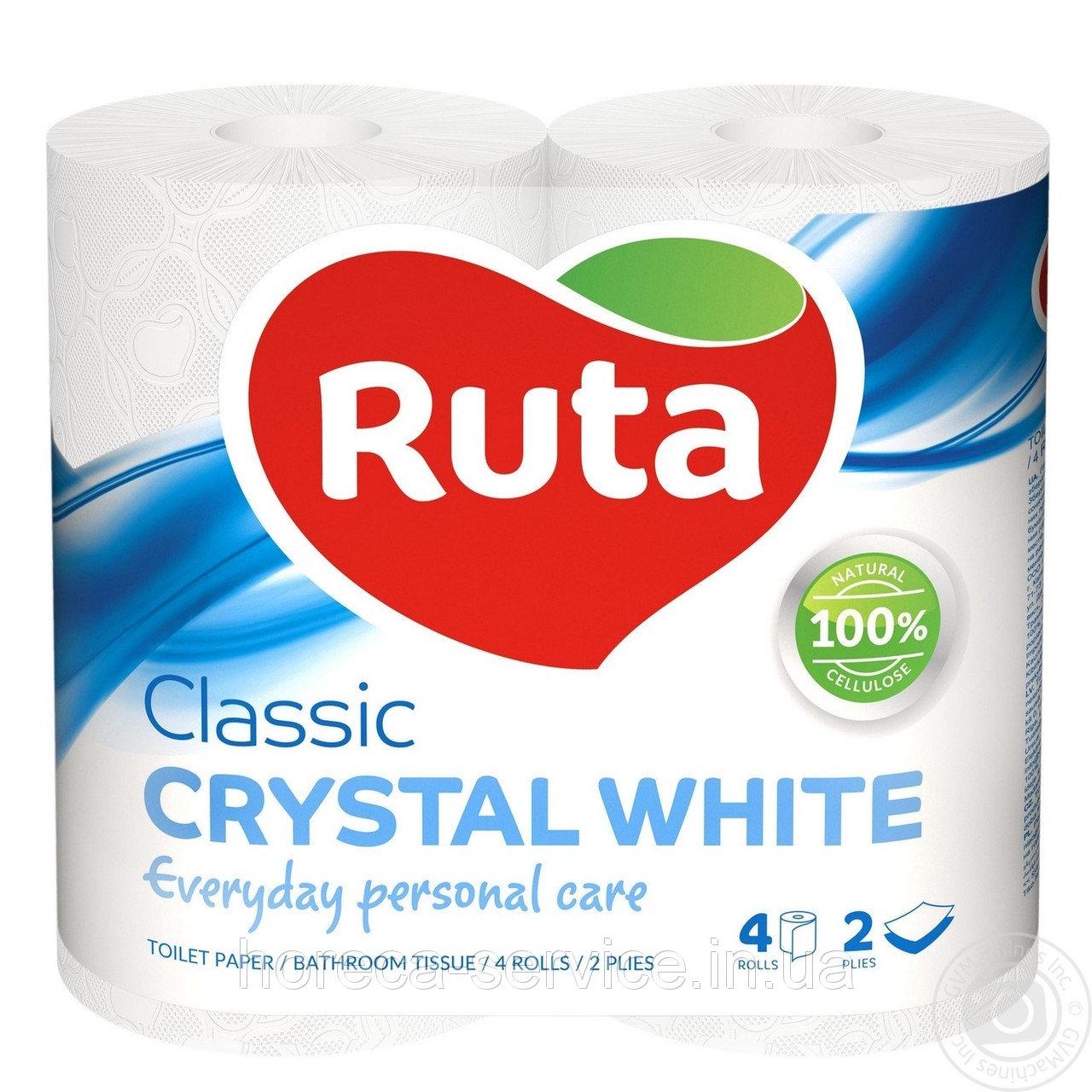 Туалетний папір Ruta Classic Crystal White 4 рулону