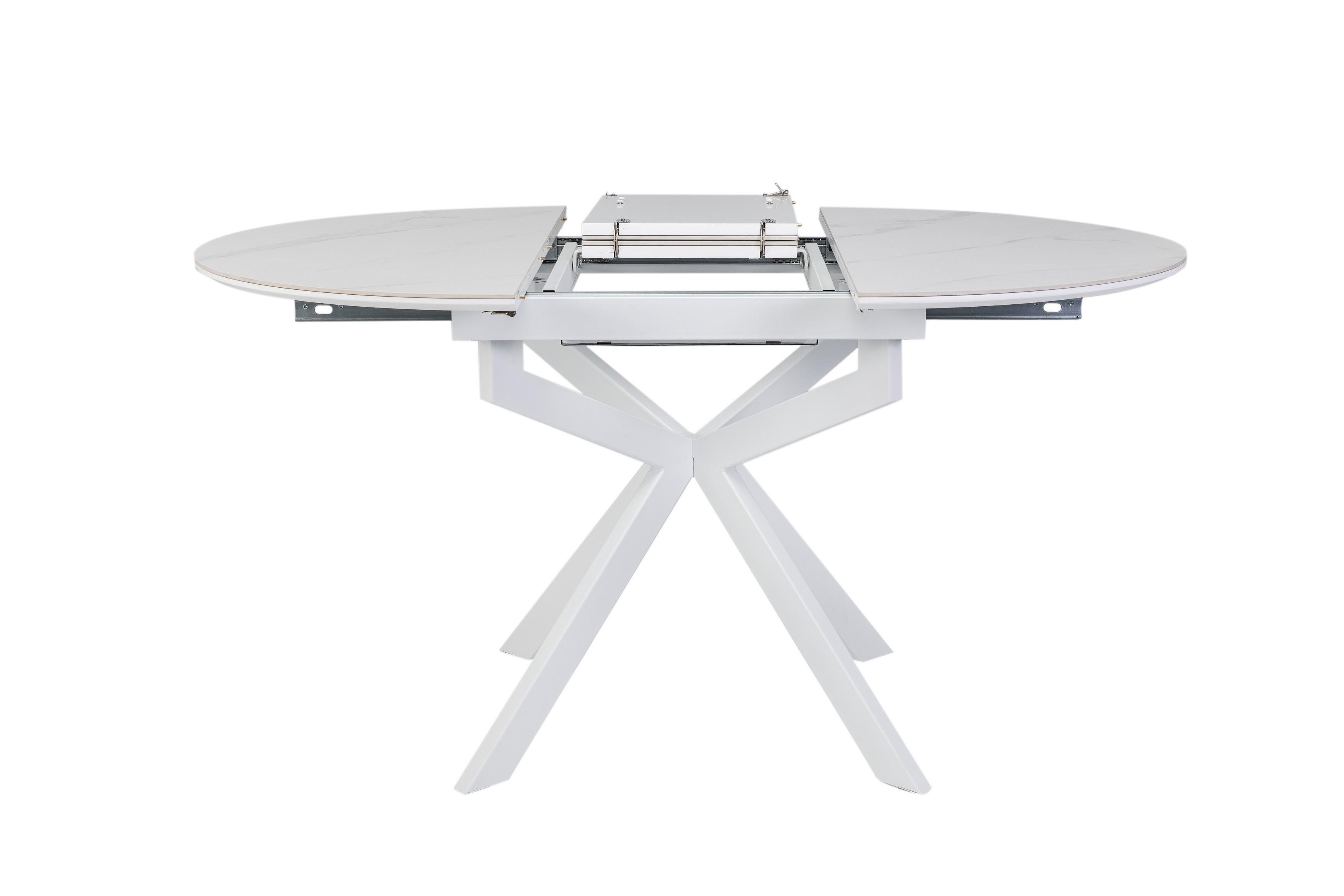 Обідній стіл круглий Vetro Mebel Офелія 1050/1380/760 мм Калакатта крістал/Білий (TML-1250) - фото 4 Обідній стіл круглий Vetro Mebel Офелія 1050/1380/760 мм Калакатта крістал/Білий (TML-1250) - фото 4