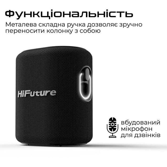 Портативная колонка HiFuture Vocalist 100 25W Bluetooth 5.0 3600 mAh Black (vocalist100.black) - фото 8