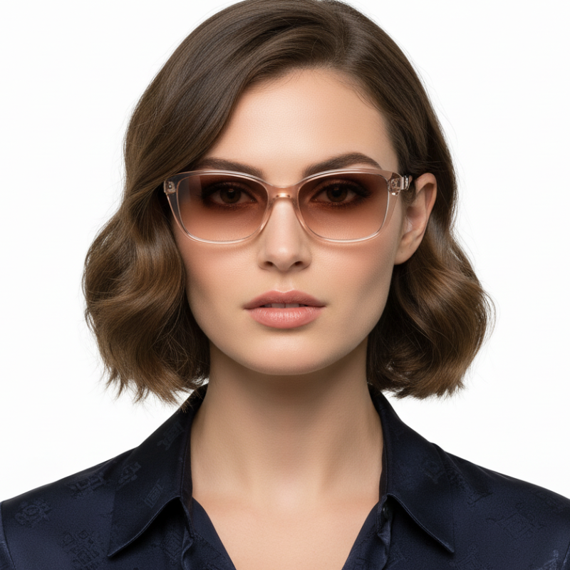 Окуляри для зору фотохромні жіночі пластикова оправа С2 +2.75 Світло-Коричневий (24002)