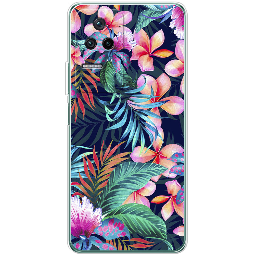 Чохол BoxFace Xiaomi Poco F4 flowers in the tropics Прозорий силікон (44474-up1971-44474)