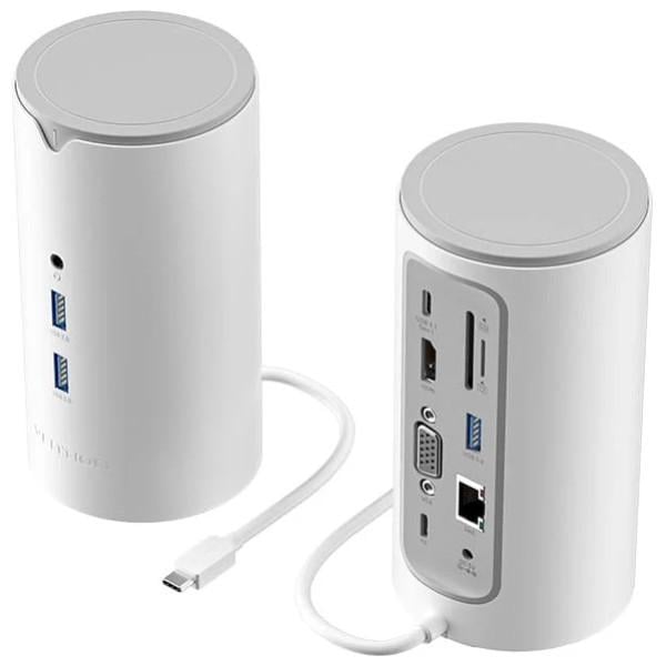 Док-станція USB3.1 Type-C -HDMI/VGA/USB3.0x3/RJ45/SD/TF/TRRS 3.5m/PD/DC100W12-in-1Vention