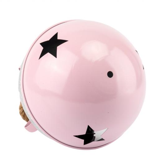 Игрушка на елку металлический колокольчик 26х19 см Розово-серебряный (150-81-6033-010) - фото 2