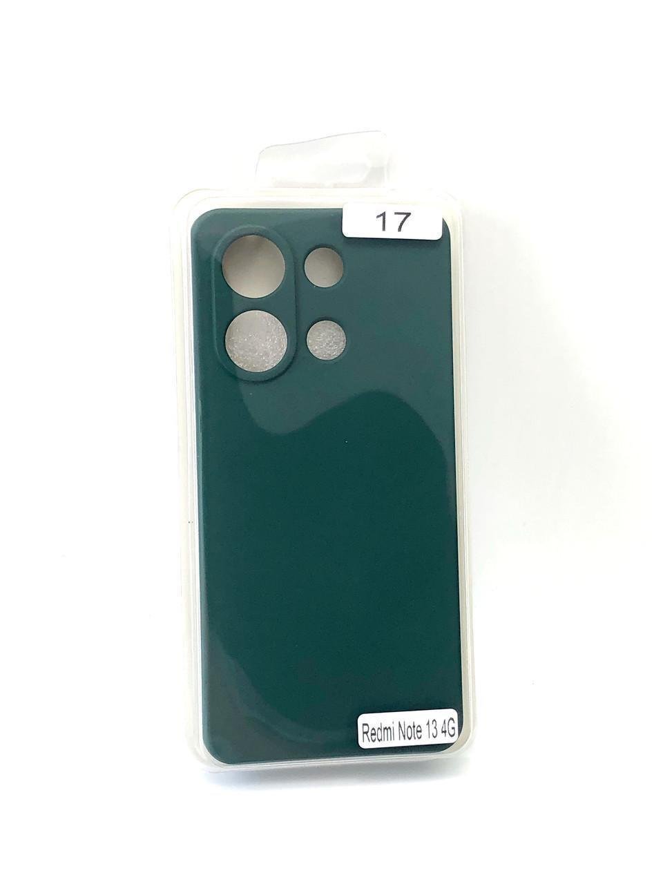 Чехол для телефона Xiaomi Redmi Note 13(4G) Silicone FULL №17 Dark green (4you) - фото 1