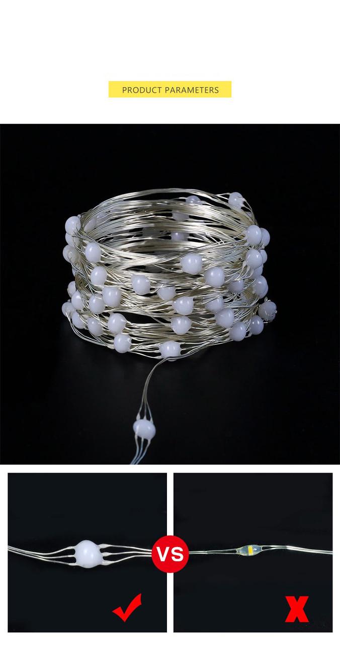 Світлодіодна адресна Smart гірлянда 10 м 100 Led 16 RGB - фото 5 Світлодіодна адресна Smart гірлянда 10 м 100 Led 16 RGB - фото 5