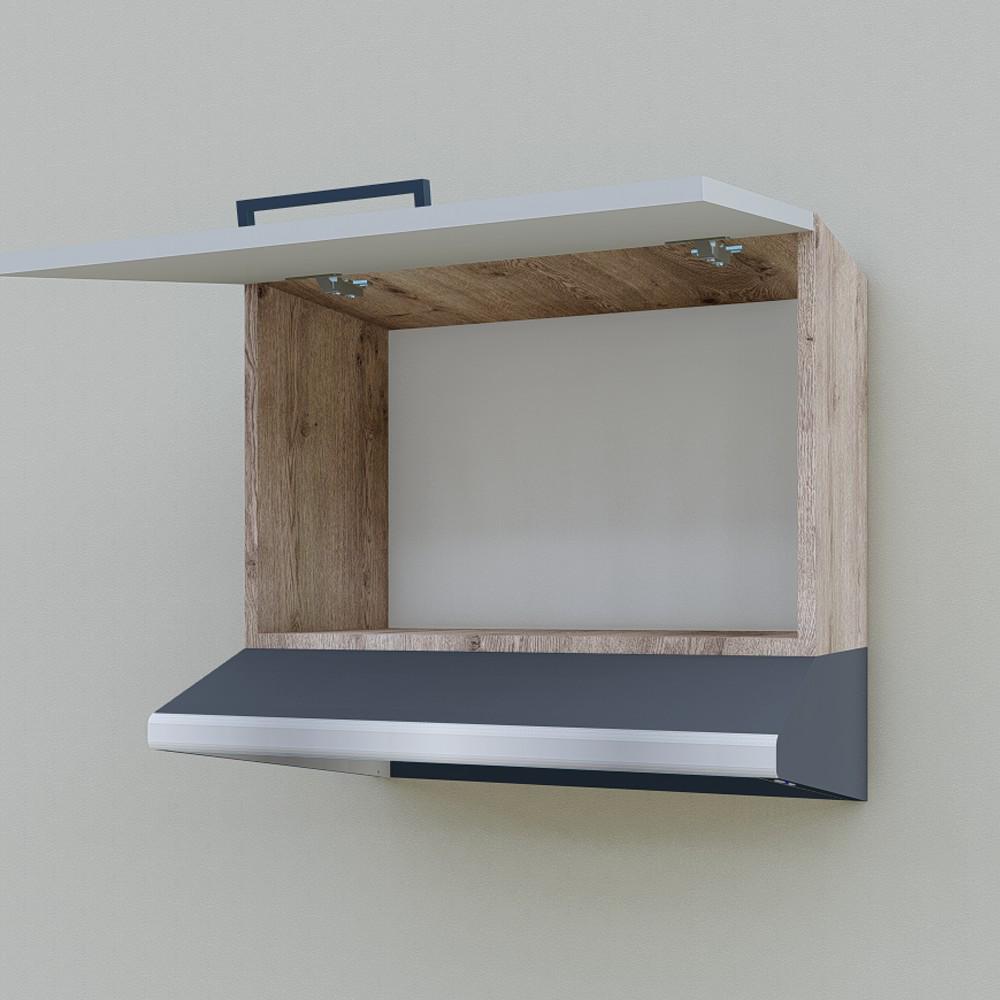 Шкаф навесной Opendoors МП2 для кухни под вытяжку 600 мм Светлый серый/Аликанте (МП2/14) - фото 4 Шкаф навесной Opendoors МП2 для кухни под вытяжку 600 мм Светлый серый/Аликанте (МП2/14) - фото 4