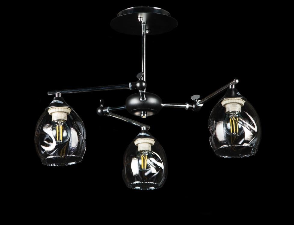 Люстра з плафонами Ray L9806B/3 CR+BLK (IR006217)
