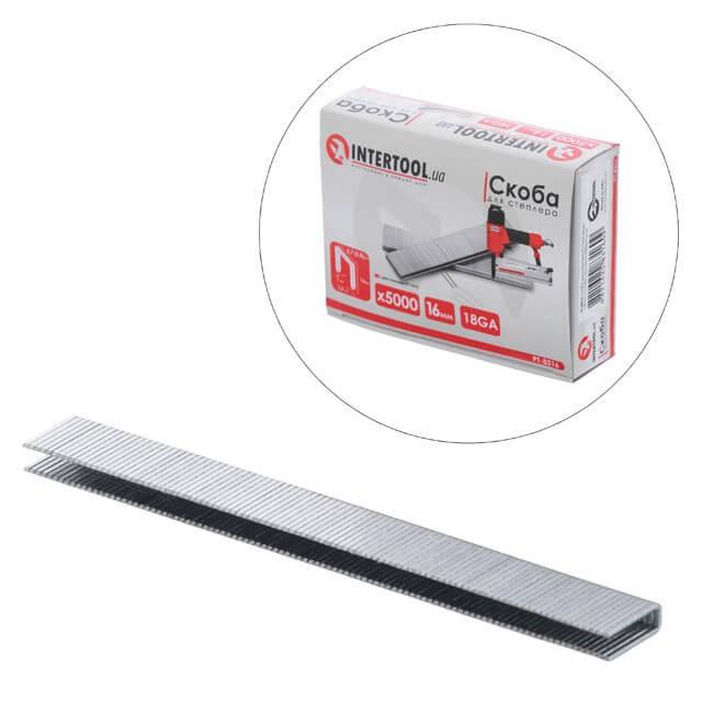 Скоба для степлера Intertool PT-8316 РТ-1612 16 мм 18GA 5,7 5,8x1,25x1,0 мм 5000 шт./уп. - фото 2 Скоба для степлера Intertool PT-8316 РТ-1612 16 мм 18GA 5,7 5,8x1,25x1,0 мм 5000 шт./уп. - фото 2