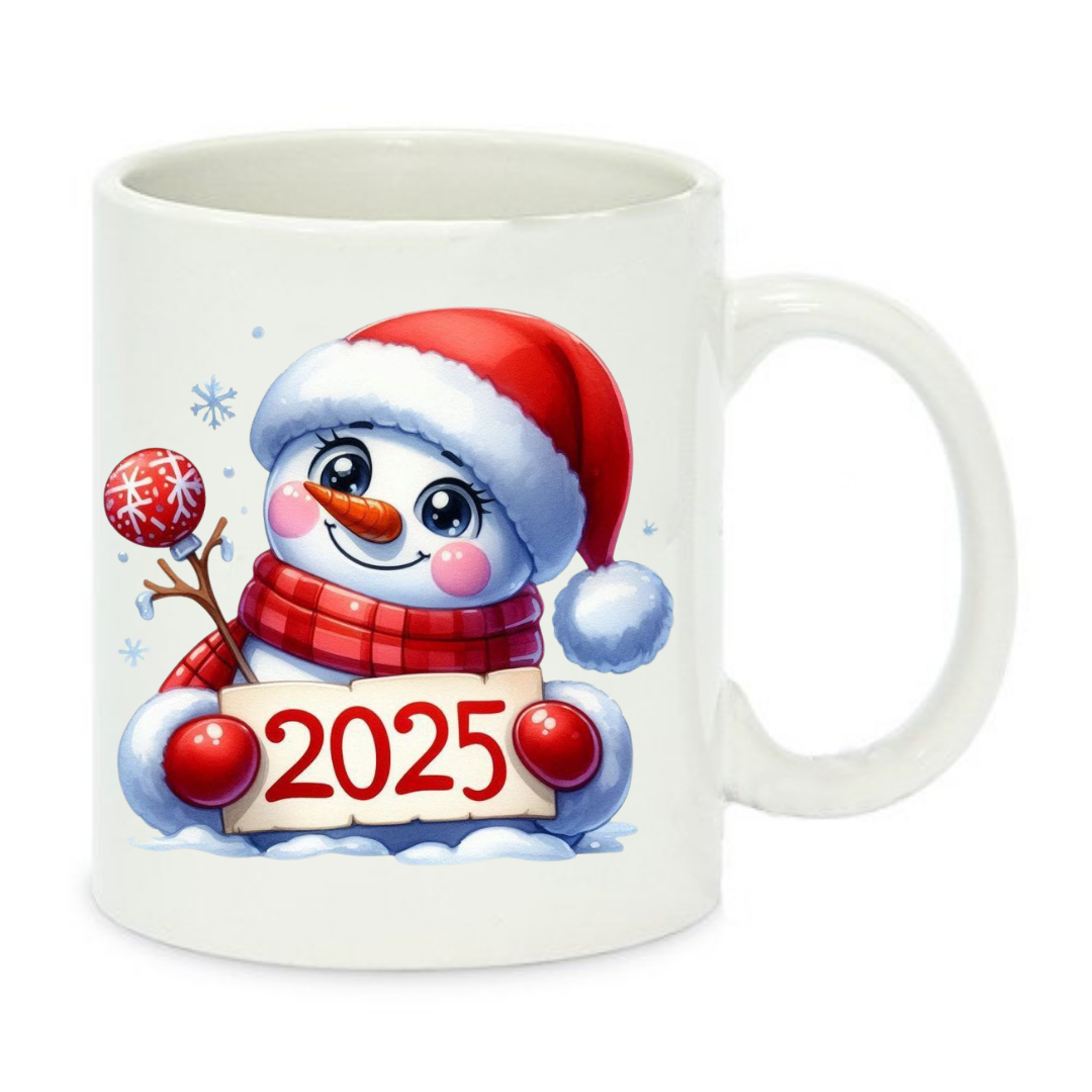 Чашка с принтом Снеговик 330 мл Белый (001241)