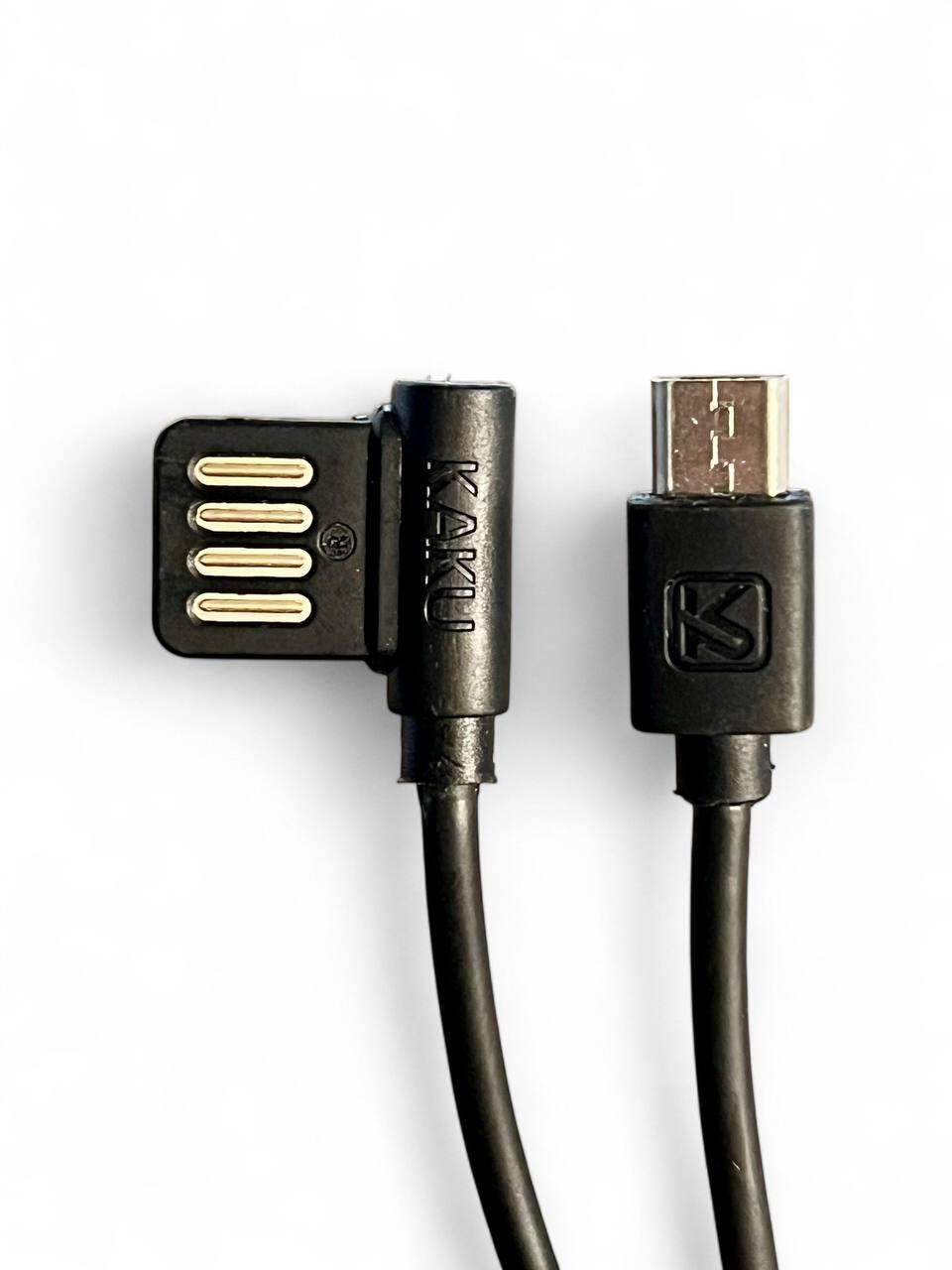 Кабель угловой iKaku KSC-03 USB-MicroUSB с двухсторонним интерфейсом 2,4 А 1 м Black (1250120207) Кабель угловой iKaku KSC-03 USB-MicroUSB с двухсторонним интерфейсом 2,4 А 1 м Black (1250120207)