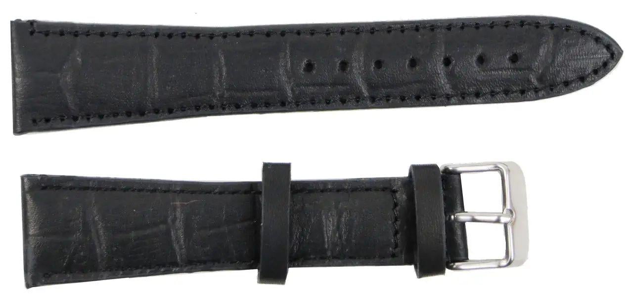 Ремінець для годинника Mykhail Ikhtyar шкіряний 22 мм Чорний (S648-22S Black) Ремінець для годинника Mykhail Ikhtyar шкіряний 22 мм Чорний (S648-22S Black)