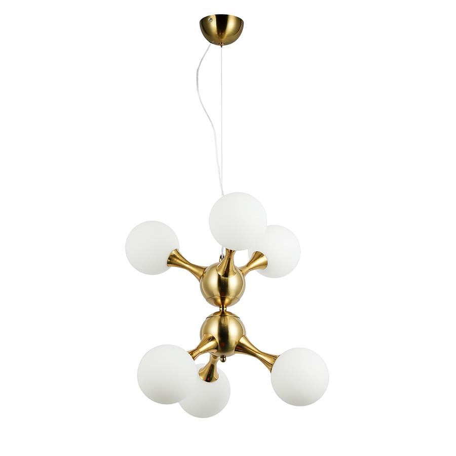 Люстра молекула підвісна 7529816-6 BRZ/WH Бронзовий матовий/Білий - фото 1 Люстра молекула підвісна 7529816-6 BRZ/WH Бронзовий матовий/Білий - фото 1