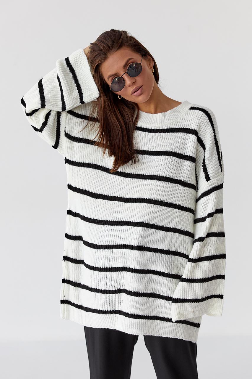 Кофта вязаная удлиненная S Молочный (9443059)