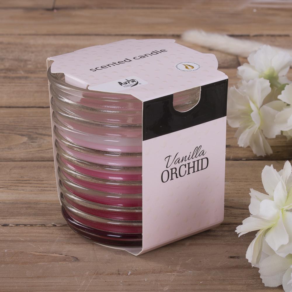 Аромасвеча Vanilla orchid в ребристом стакане (3651-11)