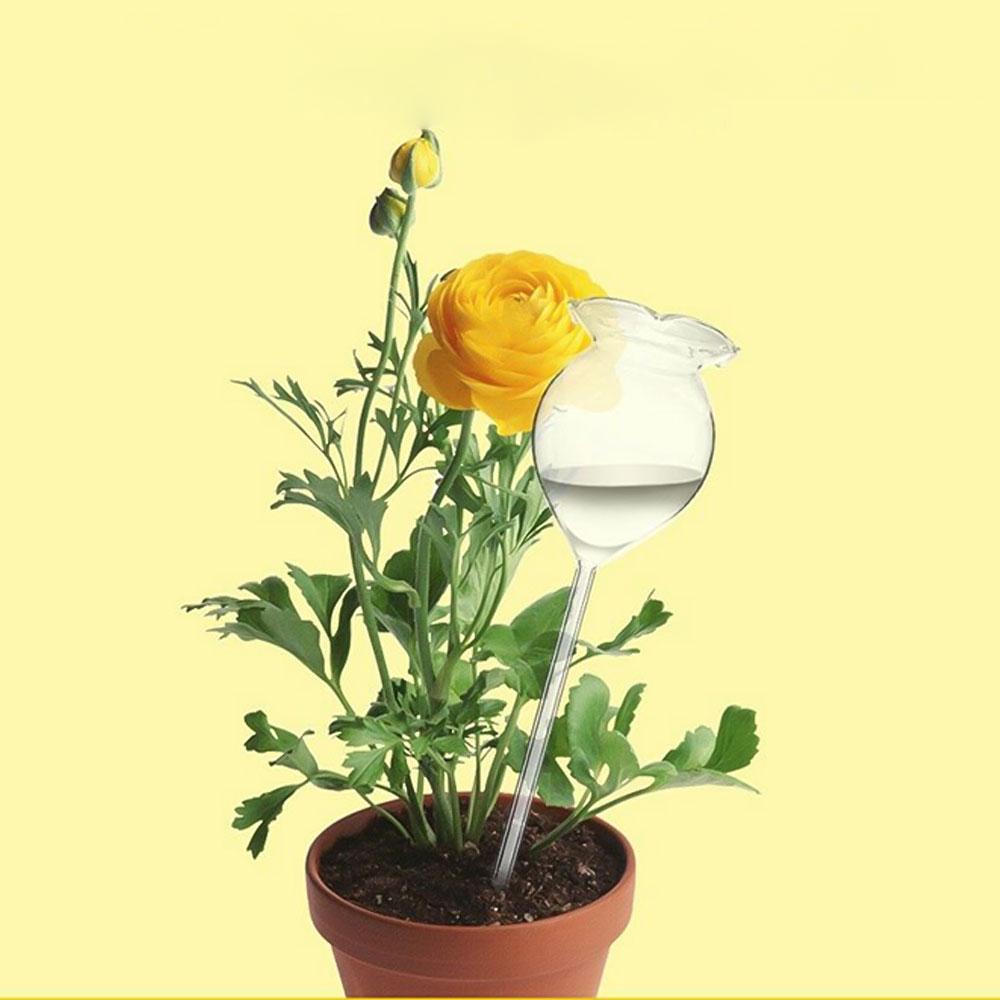 Колба стеклянная для автоматического полива растений в вазонах в форме цветка (TA0054) - фото 4 Колба стеклянная для автоматического полива растений в вазонах в форме цветка (TA0054) - фото 4