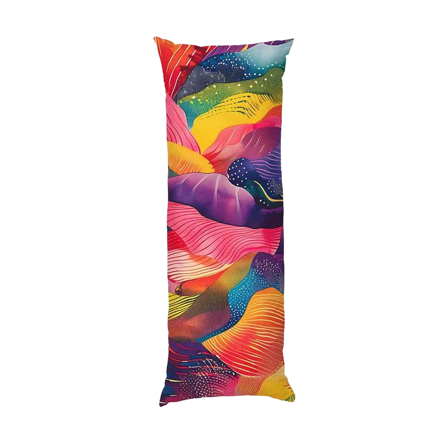 Подушка дакимакура Abstract colorful plants габардин 120х40 см (113790-1)