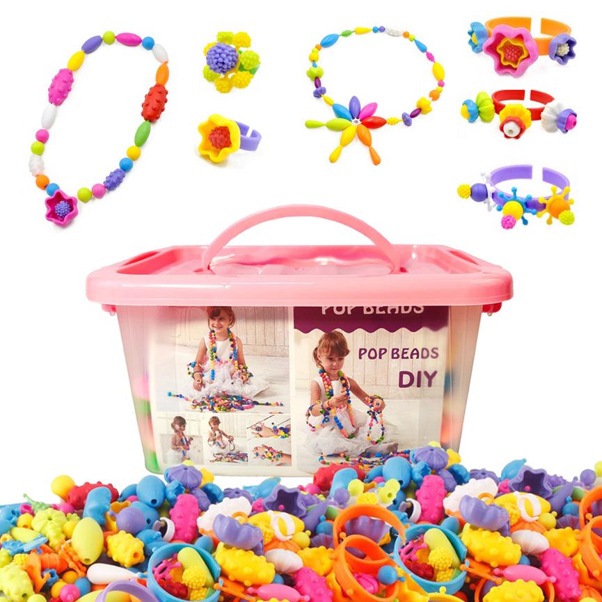 Детский игровой набор Волшебный чемодан Бусины Поп Арт 520 шт. (RNG-202061)