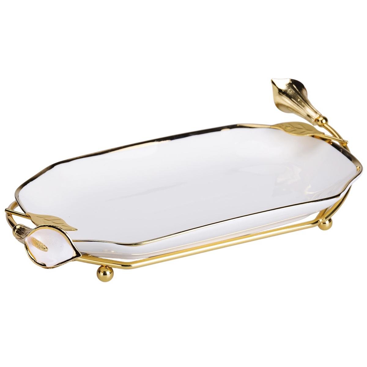 Блюдо сервірувальне Calla lilies керамічне 26х15х3,5 см (HP-7-5)