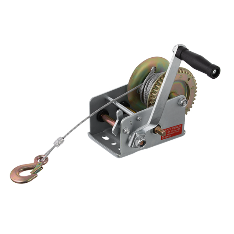 Лебедка рычажная барабанная Intertool GT1455 стальной трос тяговое усилие 900 кг