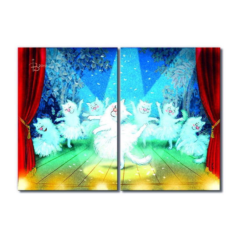 Модульная картина Балет 2 модуля общий размер 120x180 см (_rinaz_20192147)