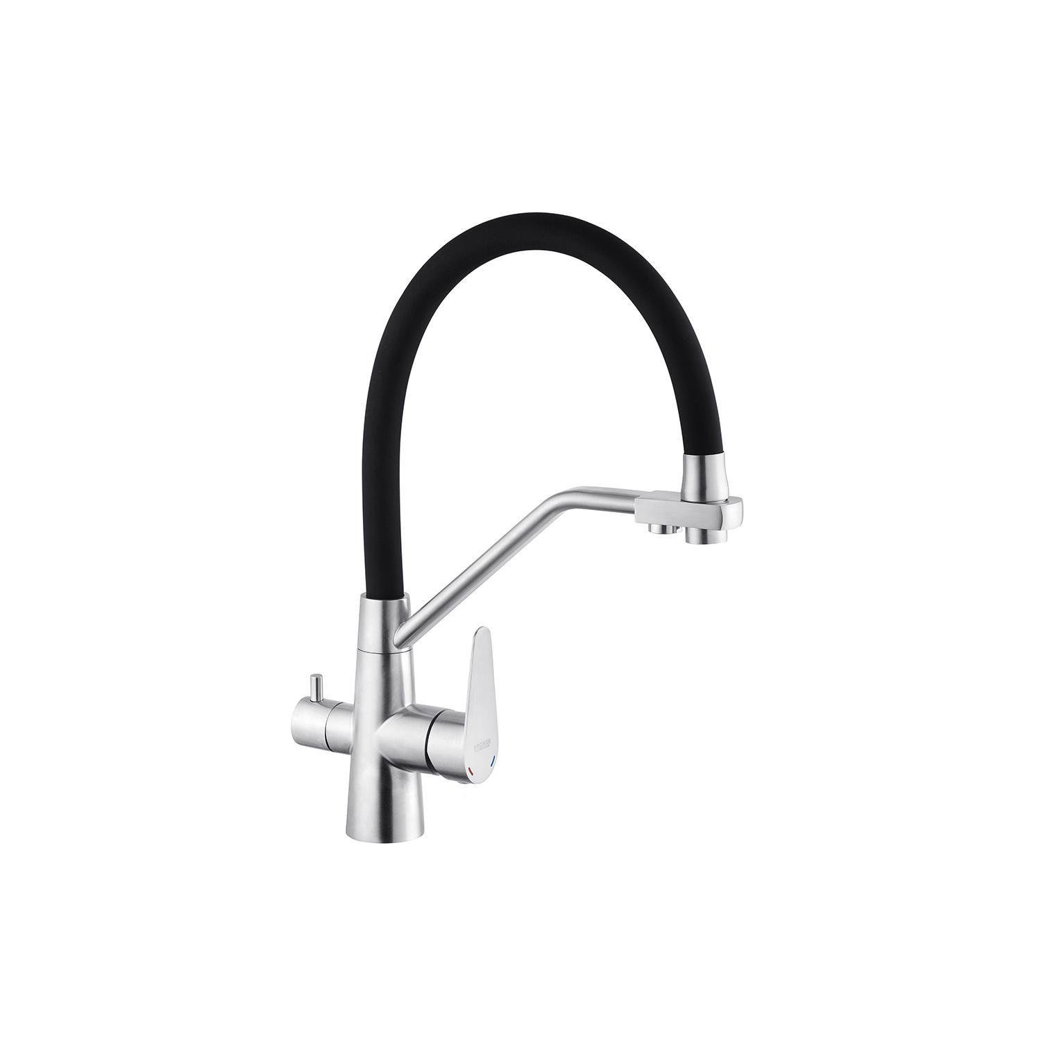Змішувач для кухні Kroner KRM Edelstahl Klassisch ESG03817BLK CV027936 (38107)
