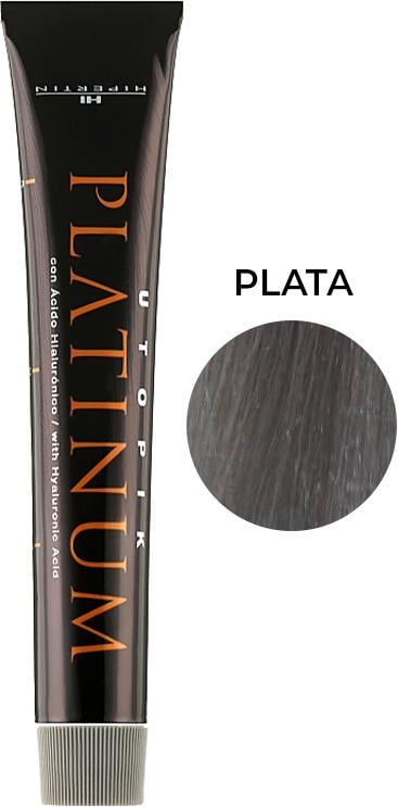Крем-краска для волос Hipertin Utopik Platinum Plata Серебристый с гиалуроновой кислотой 60 мл (29574018)