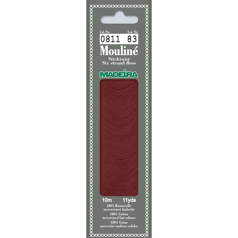 Нитки мулине Madeira 0811 Mouline Гранатовый