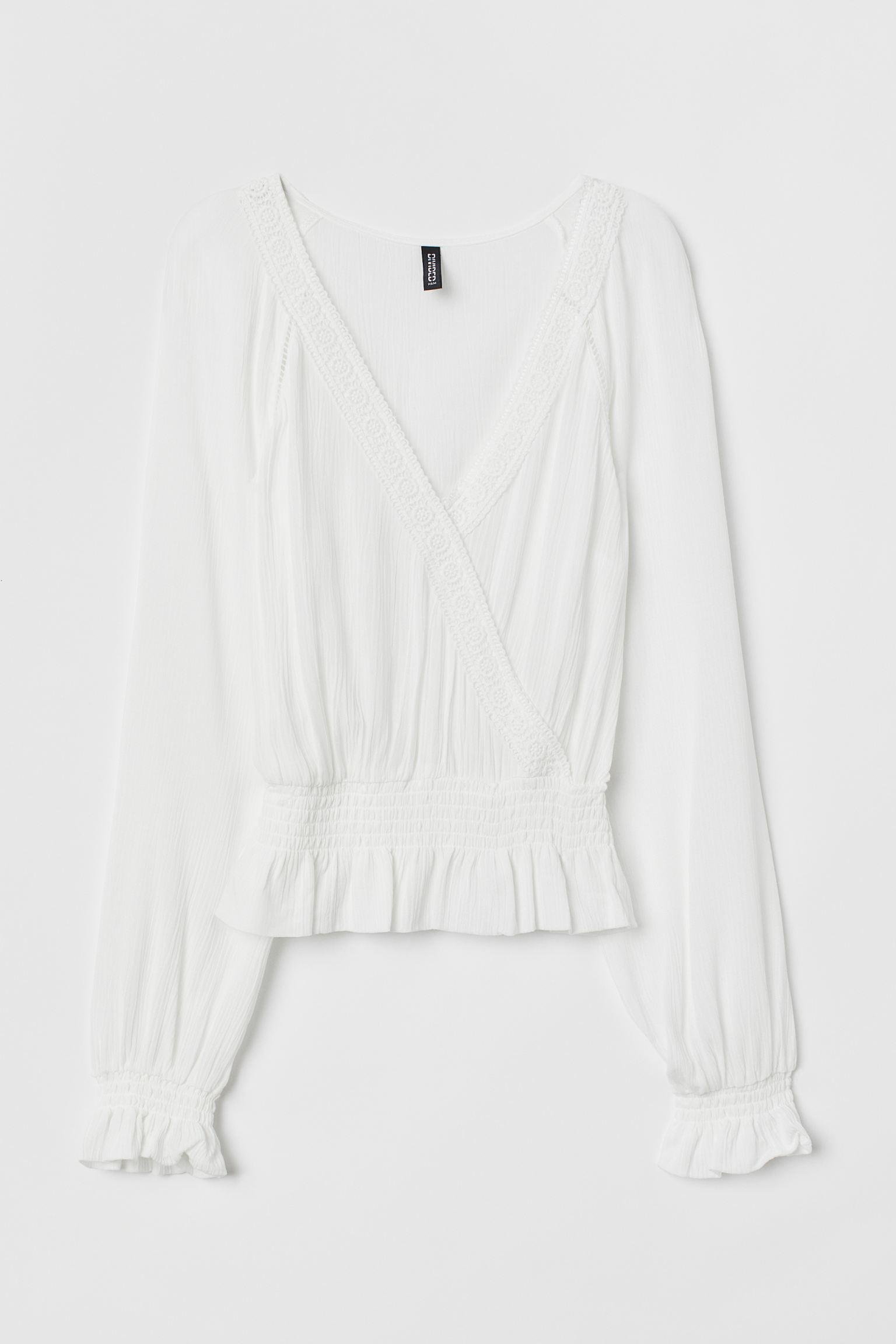 Блуза H&M р. 38 Белый (5127136929)